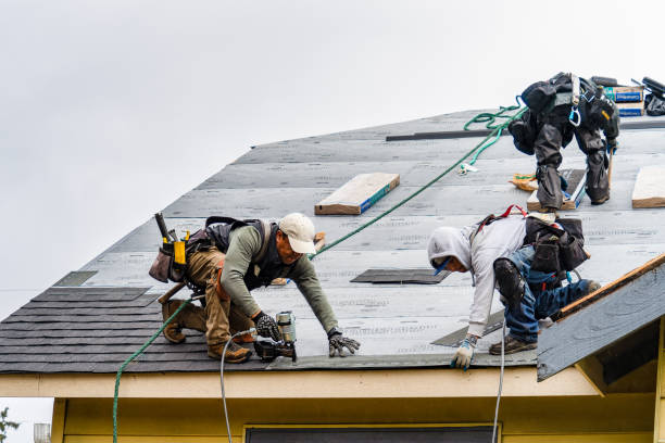 Professional Gutter Installation technician working in Clinton, WI